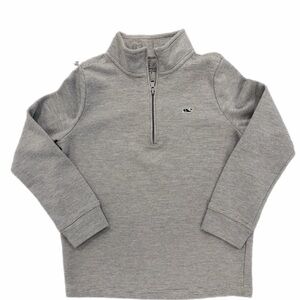 Vineyard Vines Boys Heather Gray Quarter-Zip Pullover - Size 7